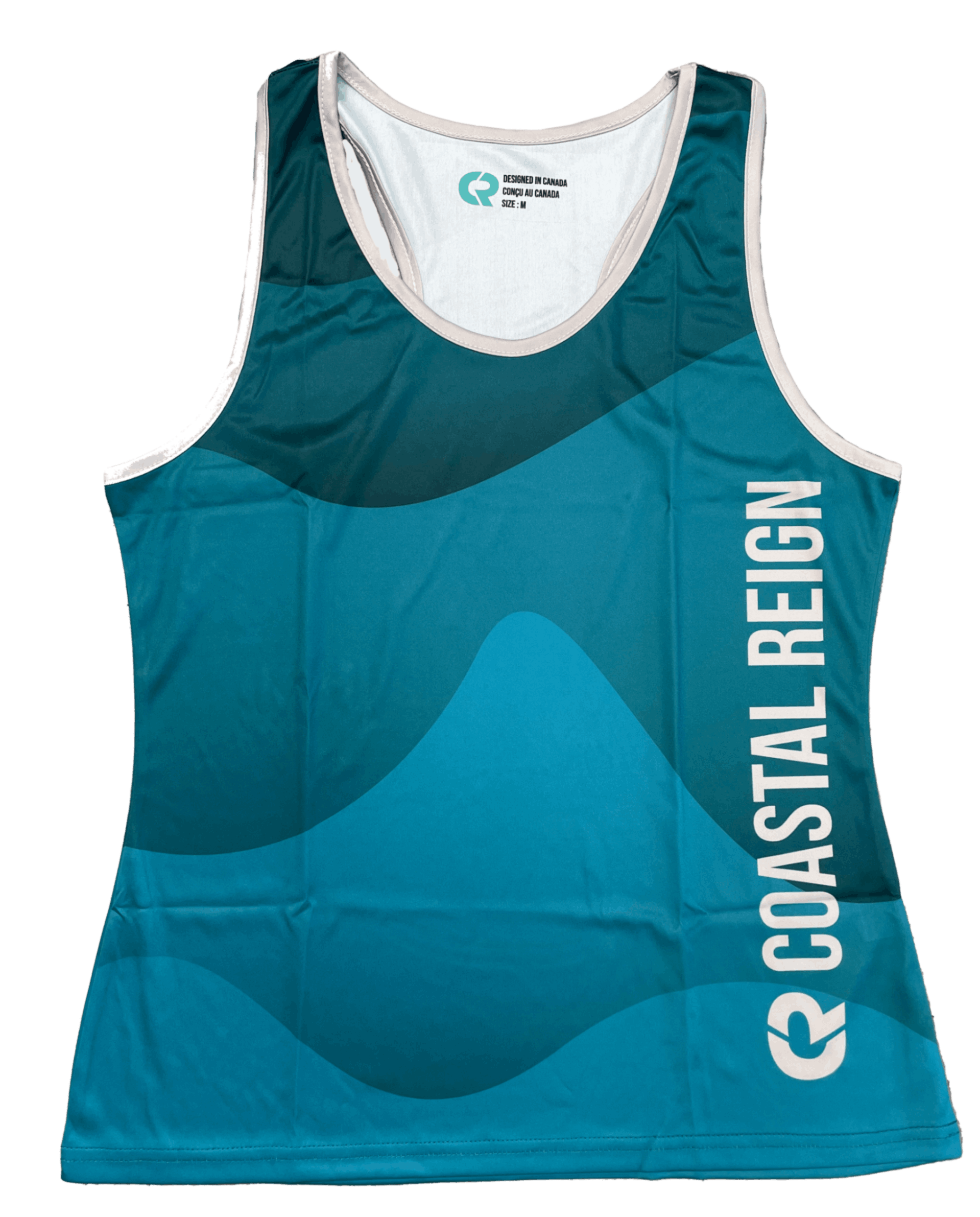 Custom Sublimated Womens Racerback Tank Top Coastal Reign